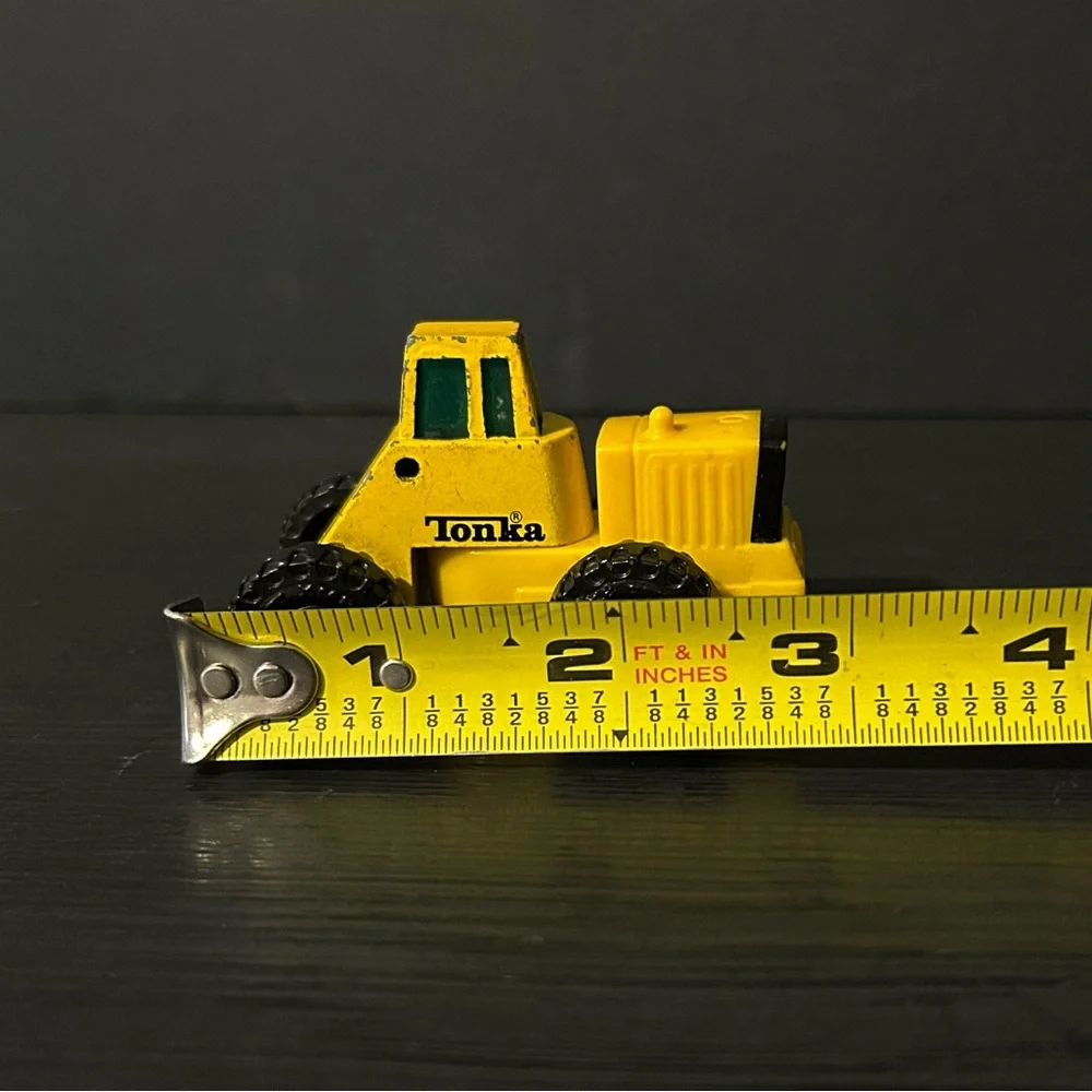 Vintage 1992 Mini Yellow Tonka Front Loader Toy Truck Construction Vehicle /D2